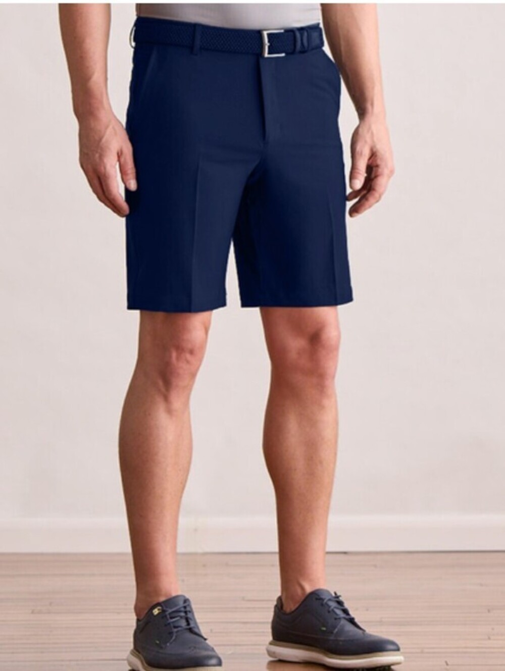 Dunning Men's Navy Player Fit Woven 10" Golf Shorts - Size - 33